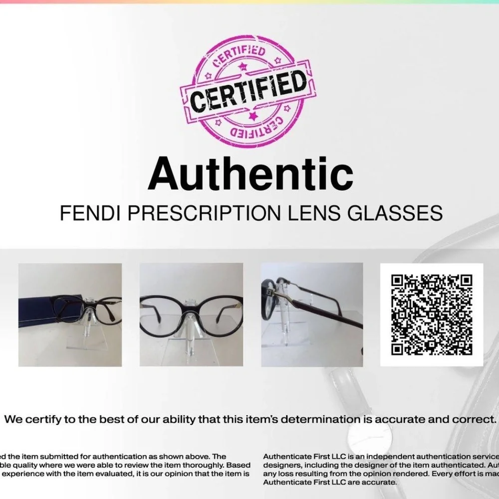 Fendi (FF 0202) Plum Burgundy Prescription Lens Glasses- Women's with Case & COA